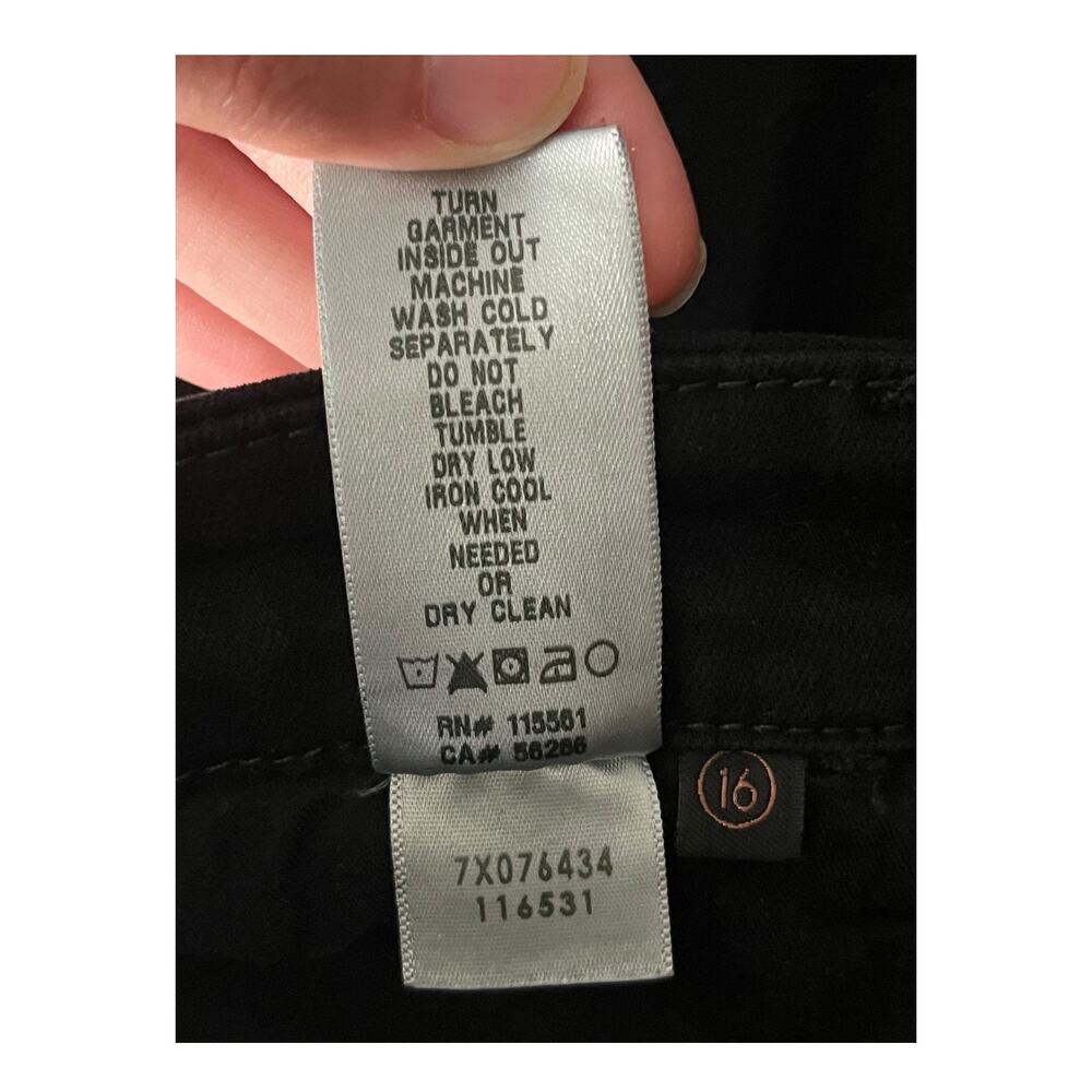 JEN7 by 7 For All Mankind jeans Ripped Slim Boyfriend black size 16 - Picture 6 of 6